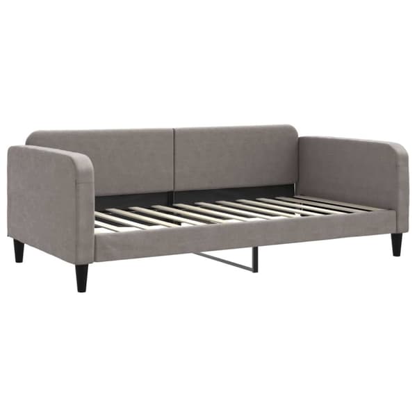 vidaXL daybed med madras 100x200 cm stof gråbrun