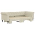 Miniatyrbillede 3 af 11: vidaXL daybed med udtræk 90x200 cm kunstlæder cremefarvet