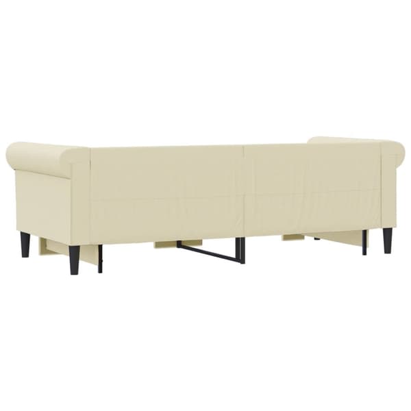 vidaXL daybed med udtræk 90x200 cm kunstlæder cremefarvet