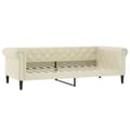 Miniatyrbillede 6 af 11: vidaXL daybed med udtræk 90x200 cm kunstlæder cremefarvet
