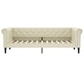 Miniatyrbillede 7 af 11: vidaXL daybed med udtræk 90x200 cm kunstlæder cremefarvet