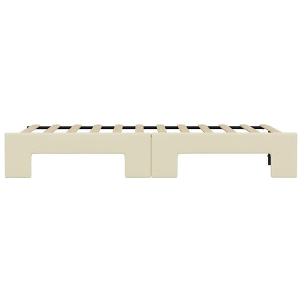 vidaXL daybed med udtræk 90x200 cm kunstlæder cremefarvet