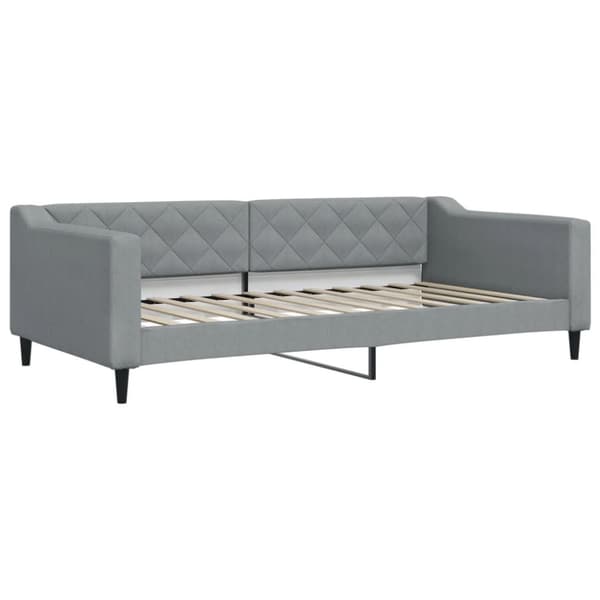 vidaXL daybed med udtræk og madras 100x200 cm stof lysegrå