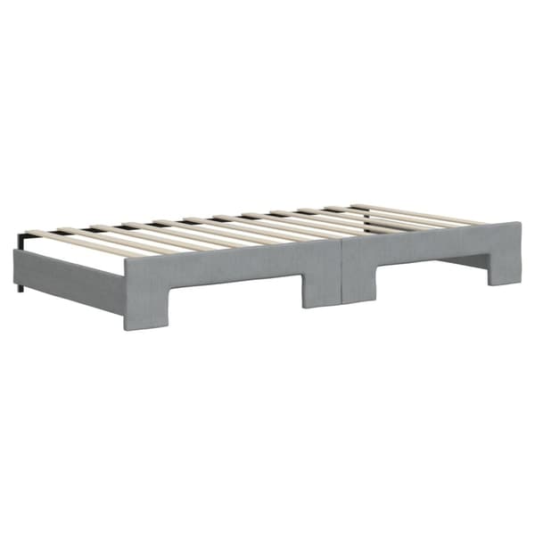 vidaXL daybed med udtræk og madras 100x200 cm stof lysegrå