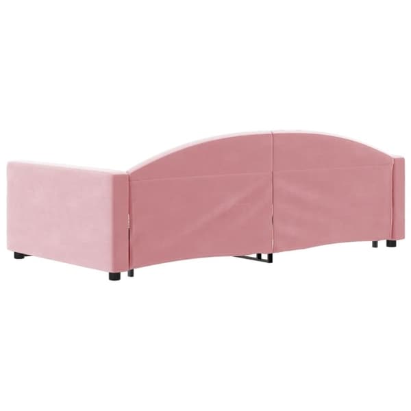 vidaXL Dagbädd utdragbar med lådor rosa 100x200 cm sammet