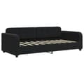 Miniatyrbillede 5 af 11: vidaXL daybed med udtræk og skuffer 90x190 cm velour sort
