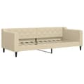Miniatyrbillede 4 af 11: vidaXL daybed med udtræk og skuffer 80x200 cm stof cremefarvet
