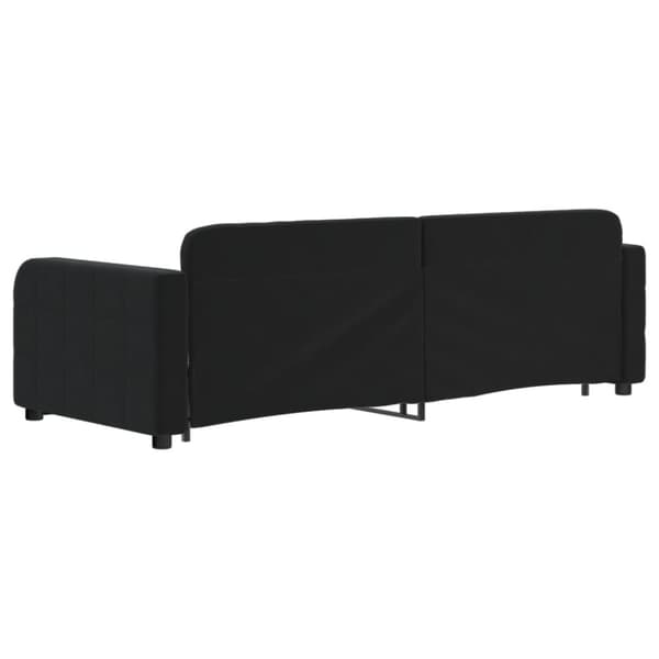vidaXL daybed med udtræk og skuffer 80x200 cm velour sort