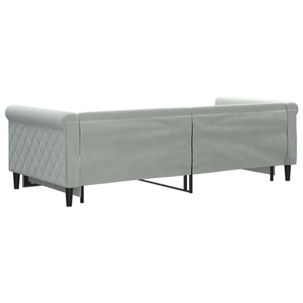 vidaXL daybed med udtræk 90x200 cm velour lysegrå