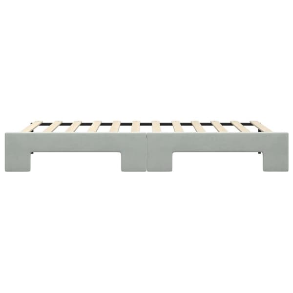 vidaXL daybed med udtræk 90x200 cm velour lysegrå
