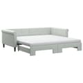 Miniatyrbillede 3 af 11: vidaXL daybed med udtræk og madras 100x200 cm velour lysegrå