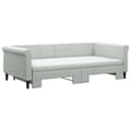 Miniatyrbillede 4 af 11: vidaXL daybed med udtræk og madras 100x200 cm velour lysegrå