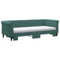 Miniatyrbillede 2 af 11: vidaXL daybed med udtræk og madras 80x200 cm velour mørkegrøn