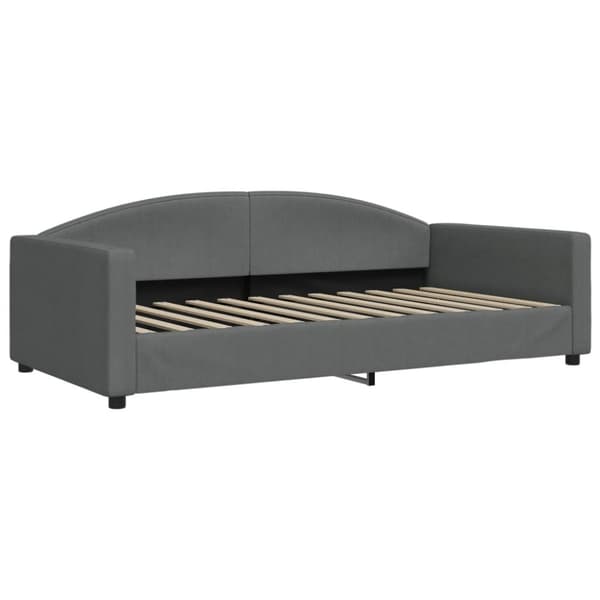 vidaXL daybed med udtræk og skuffer 100x200 cm stof mørkegrå