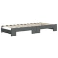 Miniatyrbillede 5 af 11: vidaXL daybed med udtræk og skuffer 100x200 cm stof mørkegrå