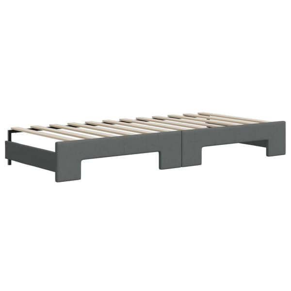 vidaXL daybed med udtræk og skuffer 100x200 cm stof mørkegrå