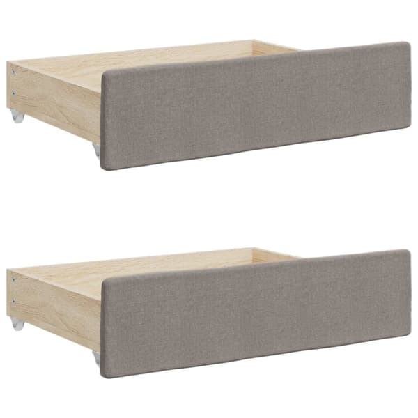 vidaXL daybed med udtræk og skuffer 80x200 cm stof gråbrun