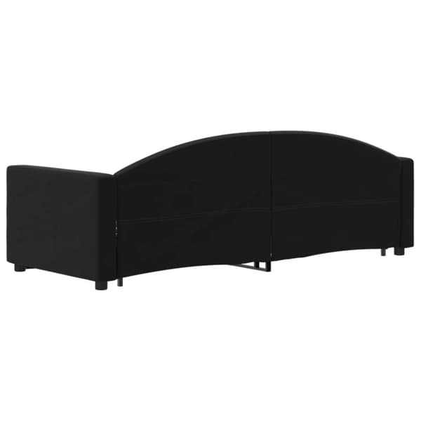 vidaXL daybed med udtræk og skuffer 80x200 cm velour sort