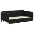 Miniatyrbillede 3 af 11: vidaXL daybed med udtræk og skuffer 100x200 cm stof sort