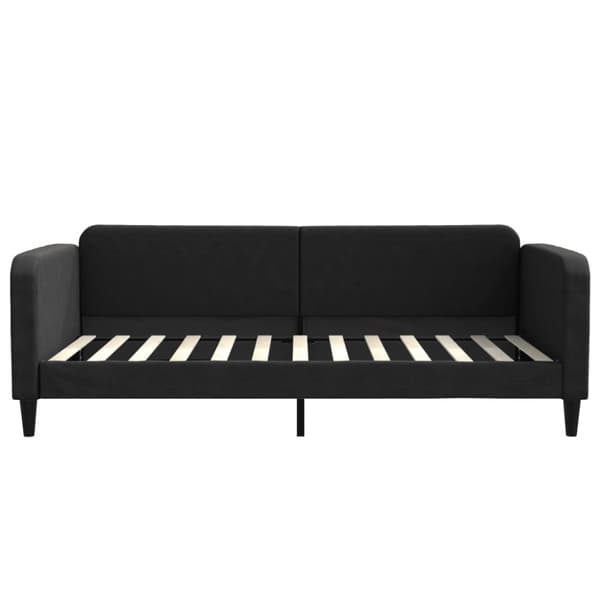 vidaXL daybed med udtræk og skuffer 100x200 cm stof sort