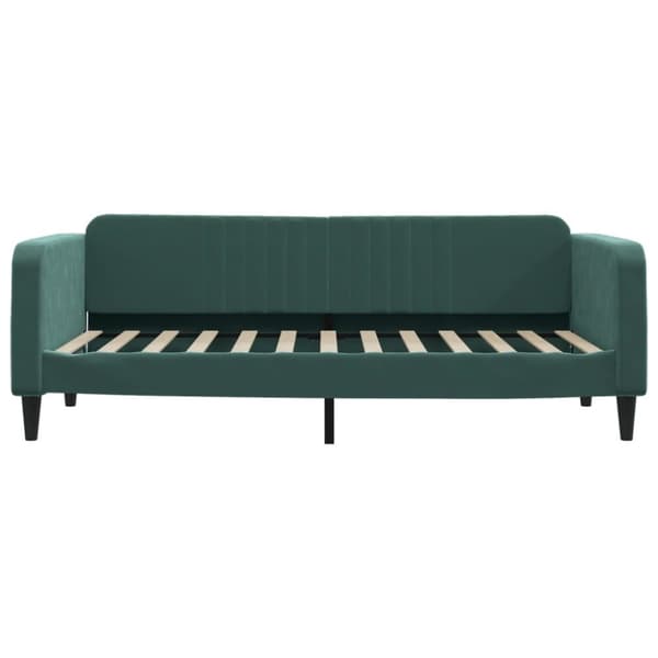 vidaXL daybed med madras 90x200 cm velour mørkegrøn