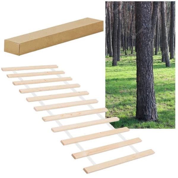 Lamellbotten - SPRINGOS - 80 x 200 cm - Trä - 11 lameller