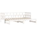 Miniatyrbillede 3 af 11: vidaXL daybed med udtræk 80x200 cm massivt fyrretræ hvid