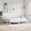 Miniatyrbillede 2 af 11: vidaXL daybed med udtræk 80x200 cm massivt fyrretræ hvid
