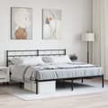 Miniatyrbilde 2 av 9: vidaXL Sengeramme i metall med sengegavl svart 180x200 cm
