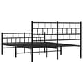 Miniatyrbilde 7 av 9: vidaXL Sengeramme i metall uten madrass med fotgavl svart 160x200 cm