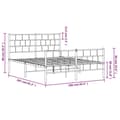 Miniatyrbilde 9 av 9: vidaXL Sengeramme i metall uten madrass med fotgavl svart 160x200 cm