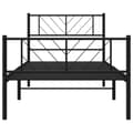 Miniatyrbilde 5 av 9: vidaXL Sengeramme i metall med hode- og fotgavl svart 80x200 cm