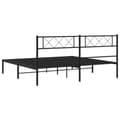 Miniatyrbilde 6 av 9: vidaXL Sengeramme i metall med sengegavl svart 180x200 cm