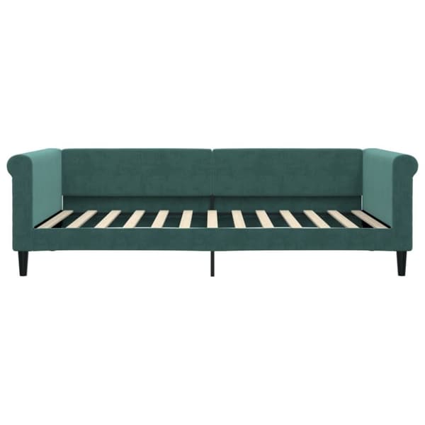 vidaXL Dagbädd med madrass mörkgrön 100x200 cm sammet