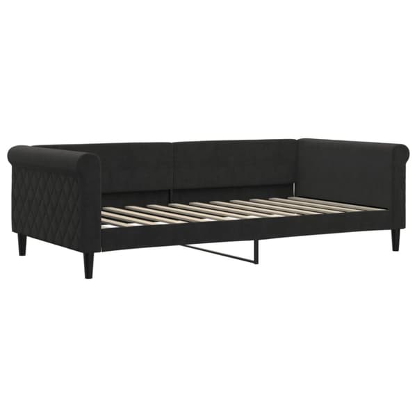 vidaXL Dagbädd utdragbar med lådor svart 100x200 cm sammet