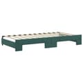 Miniatyrbillede 4 af 11: vidaXL daybed med udtræk og madras 100x200 cm velour mørkegrøn