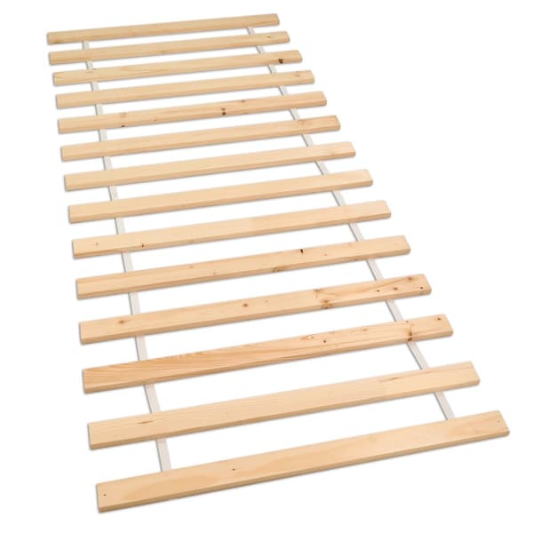 Rullstativ 80x200cm lamellram - rullande lamellram 14 träribbor Rullstativ 80x200 cm granträ vuxen och barnsäng ojusterbar