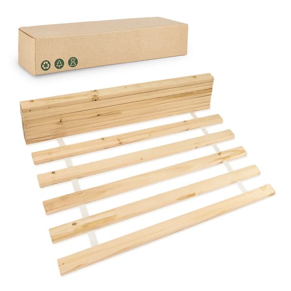 Rullstativ 80x200cm lamellram - rullande lamellram 14 träribbor Rullstativ 80x200 cm granträ vuxen och barnsäng ojusterbar