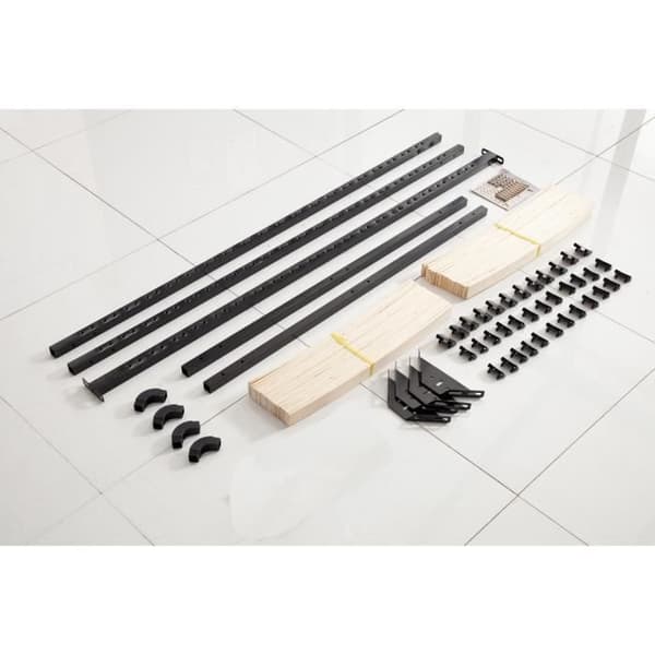 Lamellbotten - KOSMI - 140x190 cm - 40 träribbor - Svart - 2 platser