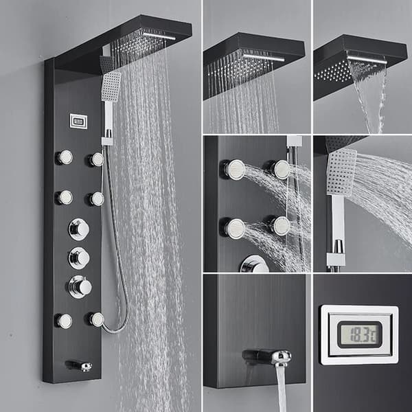Brusepanel, Termostatisk kontrol, Massagestråler