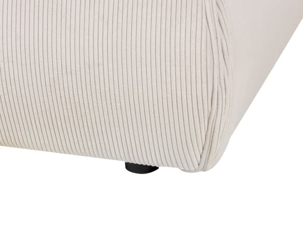 Seng Beige Fløjl 180 x 200 cm Moderne Dobbeltseng Stof To Mands Seng Lav Sengeramme Minimalistisk Design