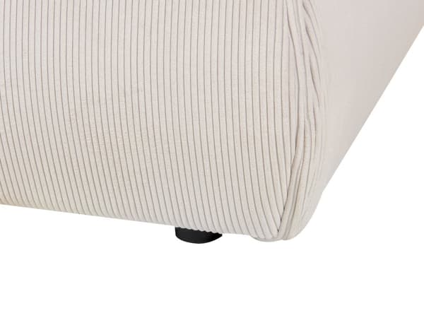 Seng Beige Fløjl 160 x 200 cm Moderne Dobbeltseng Stof To Mands Seng Lav Sengeramme Minimalistisk Design