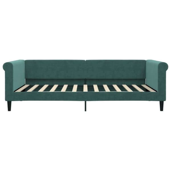 vidaXL Dagbädd utdragbar med lådor mörkgrön 100x200 cm sammet