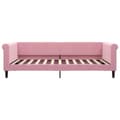Miniatyrbild 6 av 11: vidaXL Dagbädd utdragbar rosa 100x200 cm sammet