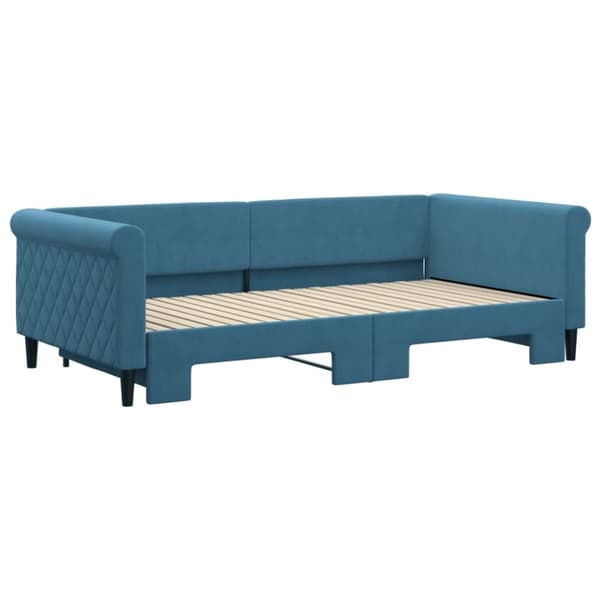 vidaXL daybed med udtræk 100x200 cm velour blå