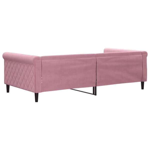 vidaXL Dagbädd rosa 100x200 cm sammet