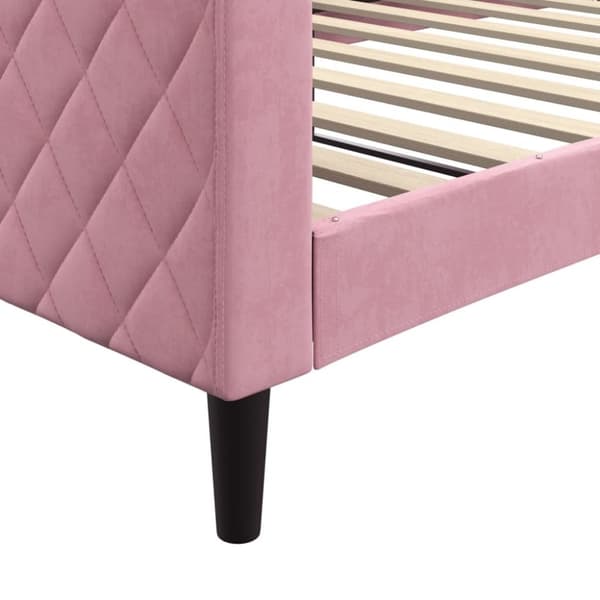 vidaXL Dagbädd rosa 100x200 cm sammet