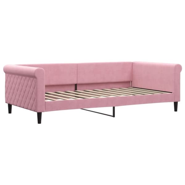 vidaXL Dagbädd rosa 100x200 cm sammet