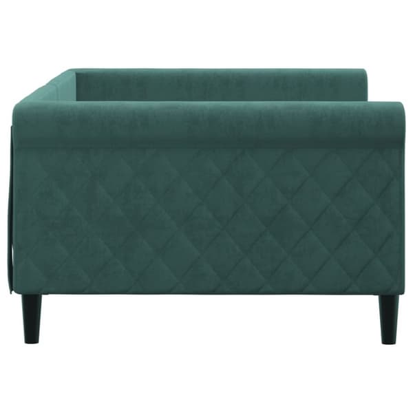 vidaXL daybed 100x200 cm velour mørkegrøn