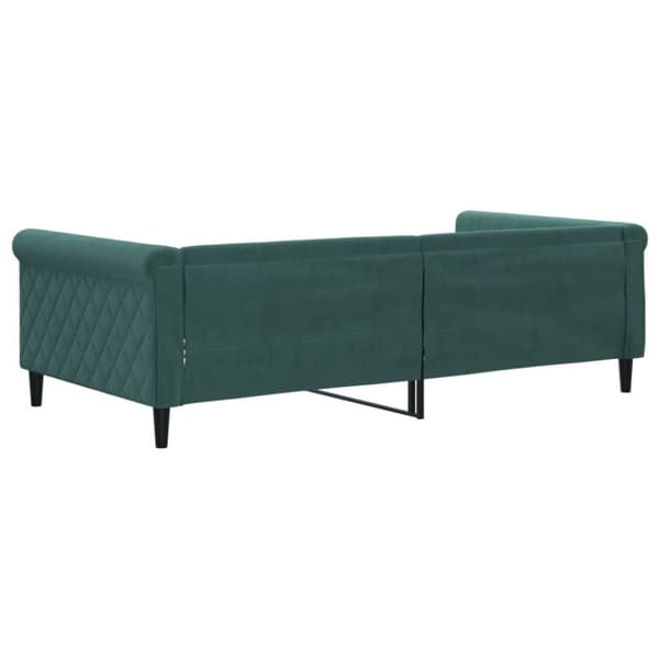 vidaXL daybed 100x200 cm velour mørkegrøn